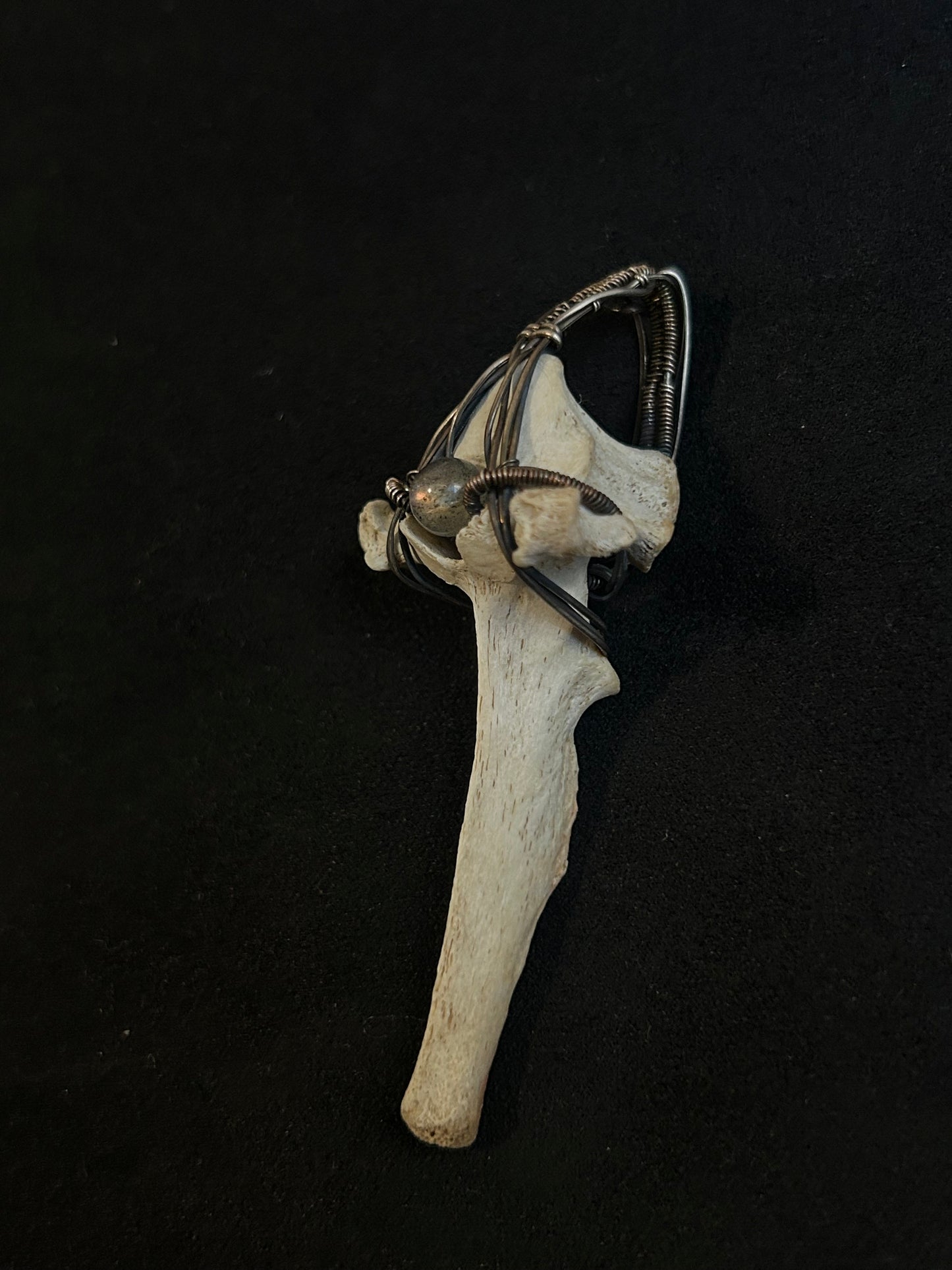 Real Fox Vertebrae Pendant - Sterling Silver