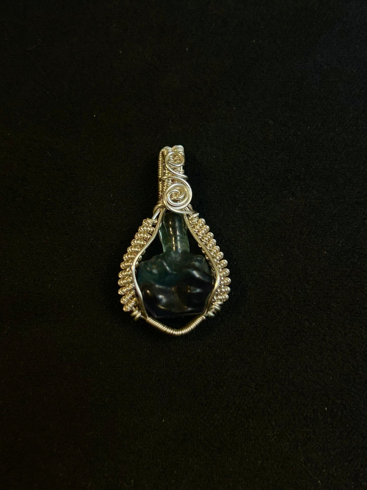 My Last Fxck - Fluorite Pendant - Silver